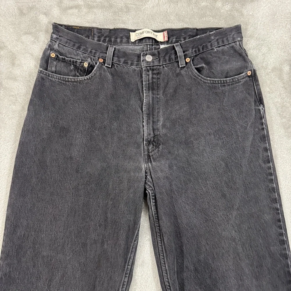 Levis 560 Jeans Mens 38x34 Black Vintage Y2K Comfort Fit Tapered Leg 100% Cotton